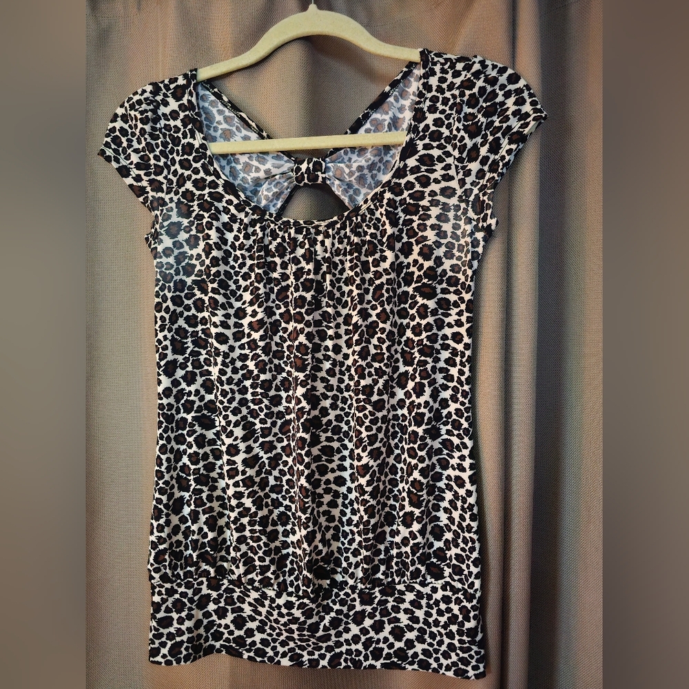 Worthington Leopard Print Blouse